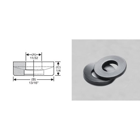 S & W MANUFACTURING Spherical Washer, Fits Bolt Size 5/16 in 18-8 Stainless Steel STPW-2